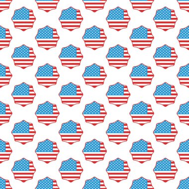 Amerikan bayrağıyla kusursuz bir desen. vektör illüstrasyonu