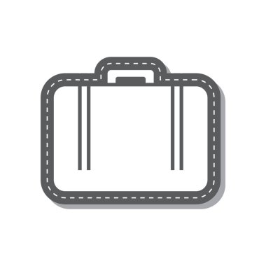 evrak çantası düz simgesi, vektör illüstrasyonu