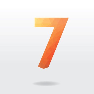 7 numara, vektör illüstrasyonu