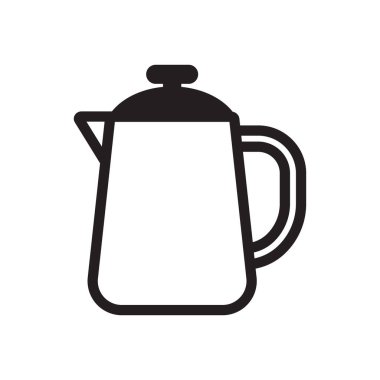 Su testisi düz simgesi, vektör illüstrasyonu