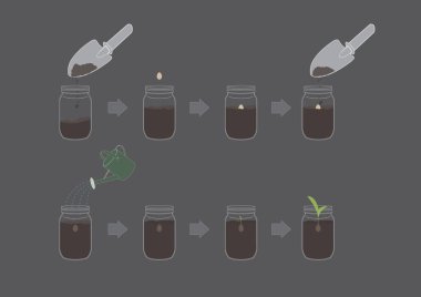 Yiyecek ve içecek simgelerinin vektör çizimi