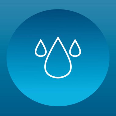 Su düz simge, vektör illüstrasyonuName