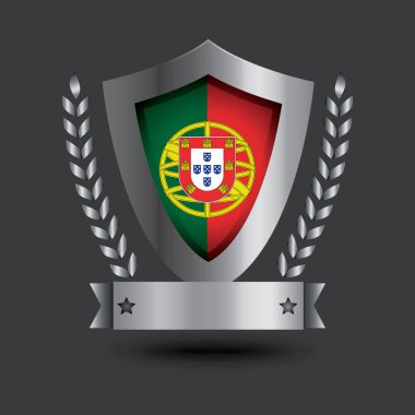 Kanada bayrağı taşıyan vektör kalkanı