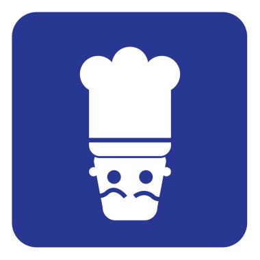 Şef simgesi, vektör illüstrasyonu