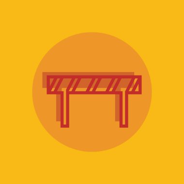 İzole edilmiş tek bir trafik simgesinin vektör çizimi