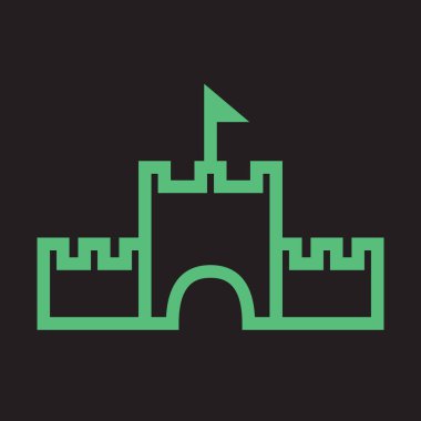 kale, biçimlendirilmiş vektör illüstrasyonu