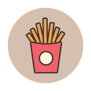 Fast food düz vektör simgesi