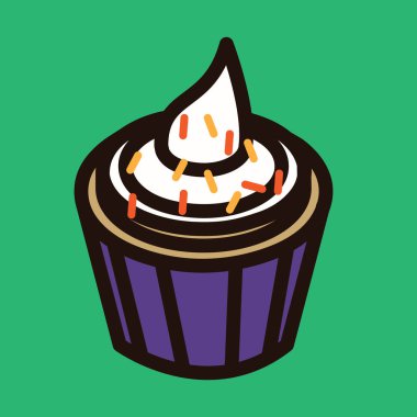 Cadılar Bayramı kekinin vektör çizimi