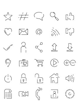 çizgi simgelerinin vektör kümesi