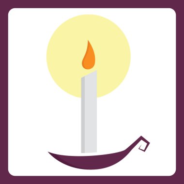 Mum vektör simgesi. düz tasarım biçimi