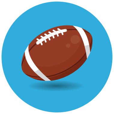 Amerikan futbol ikonu, renkli vektör illüstrasyonu