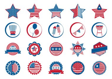 Amerikan bağımsızlık günü, vektör illüstrasyonu