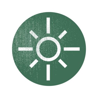 Güneş düz simgesi, vektör illüstrasyonu