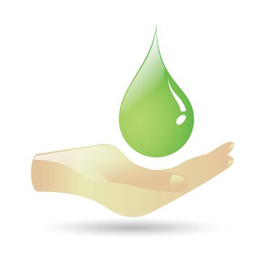 Bir damla suyun vektör illüstrasyonu