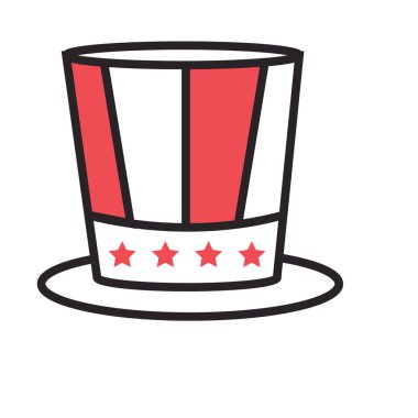  şapka düz simge, vektör illüstrasyonu