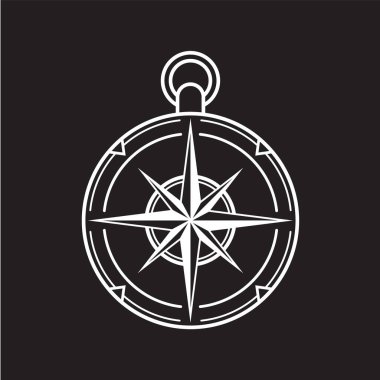 Pusula biçimlendirilmiş vektör resimlemesini göster