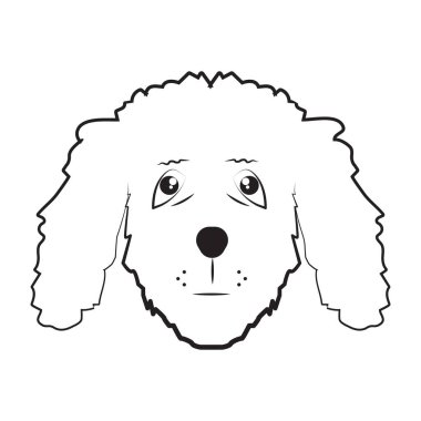 köpek yassı simgesi, vektör illüstrasyonu