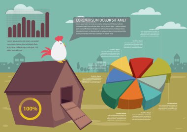 İş bilgi grafikleri. vektör illüstrasyonu