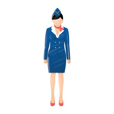 Üniformalı bir hostes.