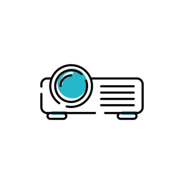 Video kamera simgesi. vektör illüstrasyonu