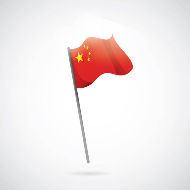 Ülkenin bayrağı. Beyaz arkaplanda vektör illüstrasyonu