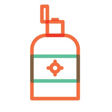 Güneş kremi düz simgesi, vektör illüstrasyonu