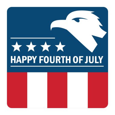 Amerikan bağımsızlık günü, vektör illüstrasyonu