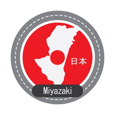 Japonya haritasının vektör çizimi