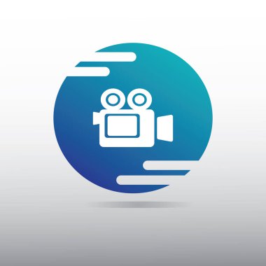 video kamera simgesi, vektör illüstrasyonu
