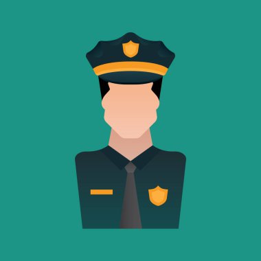 polis simgesi vektör illüstrasyonu