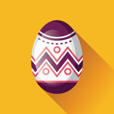 Paskalya yumurtası düz simgesi, vektör illüstrasyonu