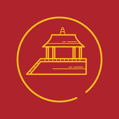 Modern tapınağın vektör çizimi