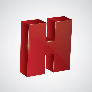 Gri arkaplan üzerinde kırmızı yazı tipi tasarımı, büyük harf w