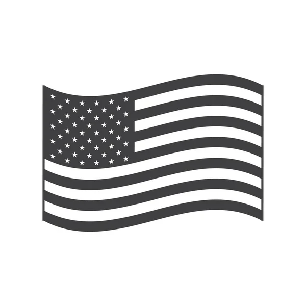 Amerykańskie Flagi Ilustracja Wektora — Wektor stockowy