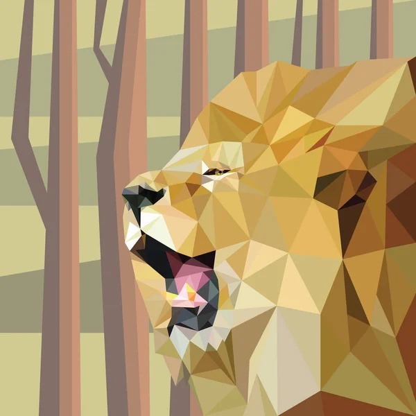 Lion Stylized Vector Illustration — Stock Vector