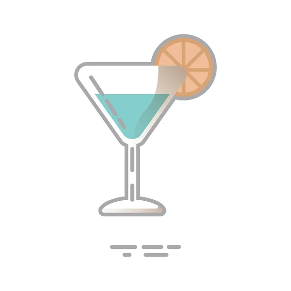 Cocktail Glas Vektorillustration — Stockvektor