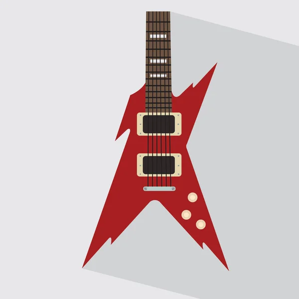 Guitarra Elétrica Ícone Plana Ilustração Vetorial — Vetor de Stock