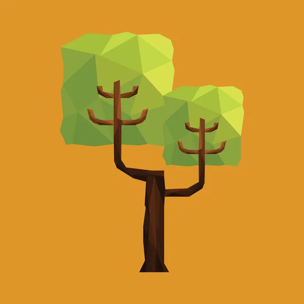 Icono Del Árbol Ilustración Vectorial Estilizada — Vector de stock