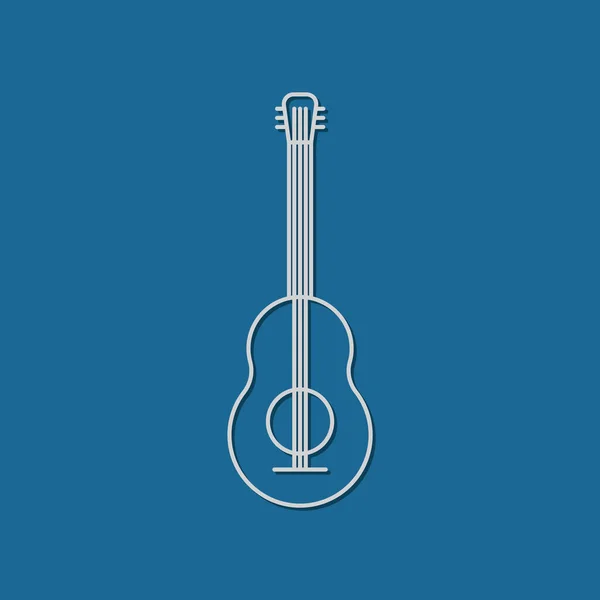 Vektor Illustration Gitarr Ikon — Stock vektor