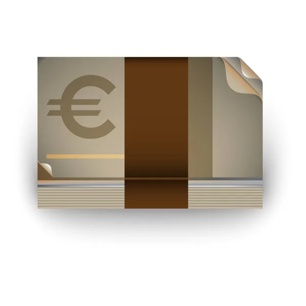 Euro Geld Pictogram Vector Illustratie — Stockvector