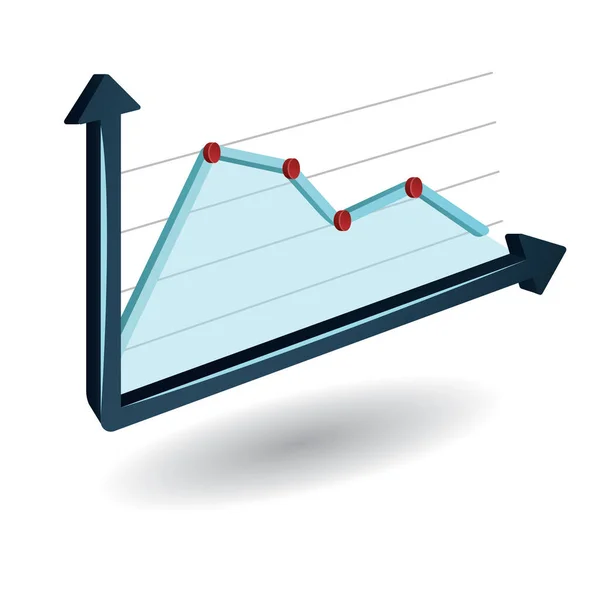 Diagramm Symbol Vektor Illustration — Stockvektor