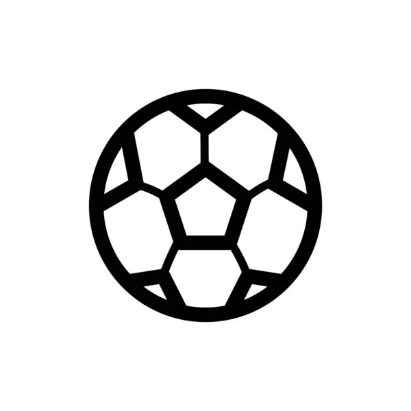 Vector Ilustración Del Icono Pelota Fútbol — Archivo Imágenes Vectoriales