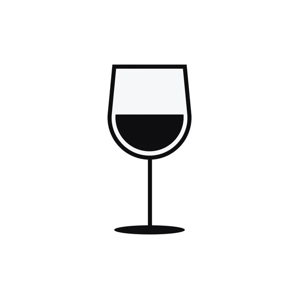 Şarap Kadehi Ikonu Vektör Illüstrasyonu — Stok Vektör