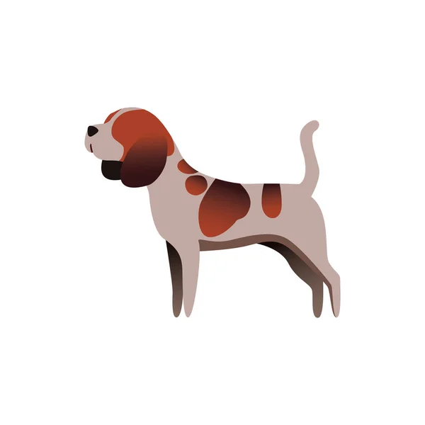 Icono Perro Estilo Dibujos Animados Aislado — Vector de stock