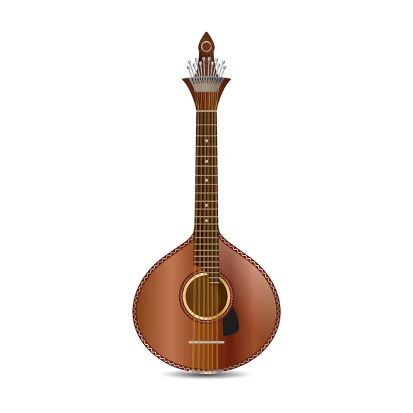 白を基調としたクラシックギターのベクトルイラスト — ストックベクタ
