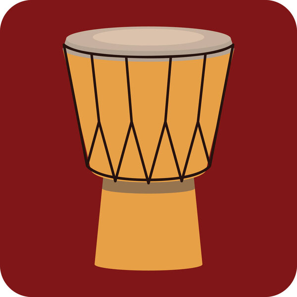 иконка джембе, векторная иллюстрация
