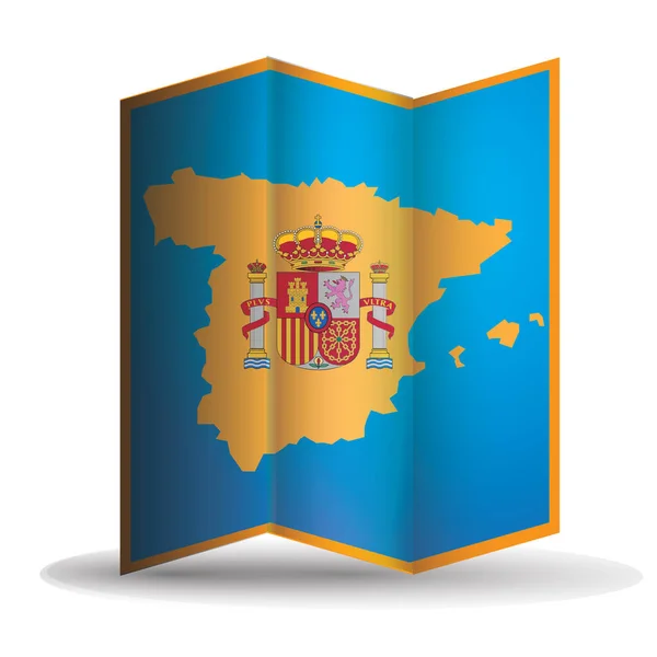 Ícone Bandeira País Espanha Fundo Branco —  Vetores de Stock