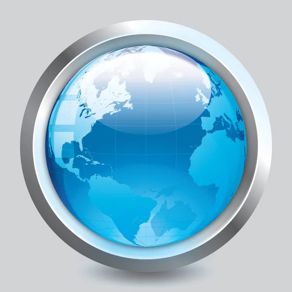 World Globe Styulated Vector Illustration — 스톡 벡터