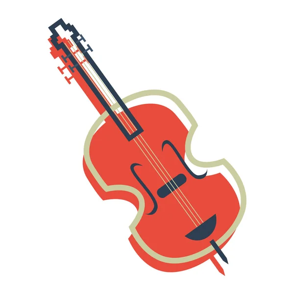 Imagen Vectorial Violonchelo Color Rojo — Vector de stock