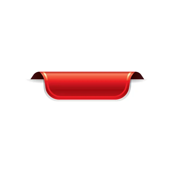 Red Ribbon Banner Vector Illustration — Stock Vector